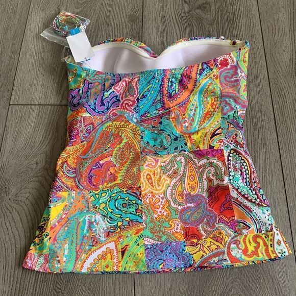 Blue Rod Beattie woman’s swim top with removable straps attached - Picture 2 of 5